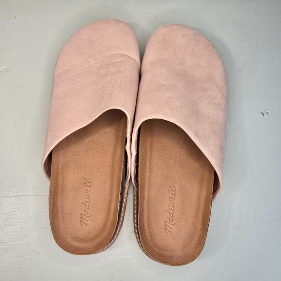 Madewell Layne Clog Mule in Nubuck Leather Casual Pink EUC Size 11 - Picture 6 of 9